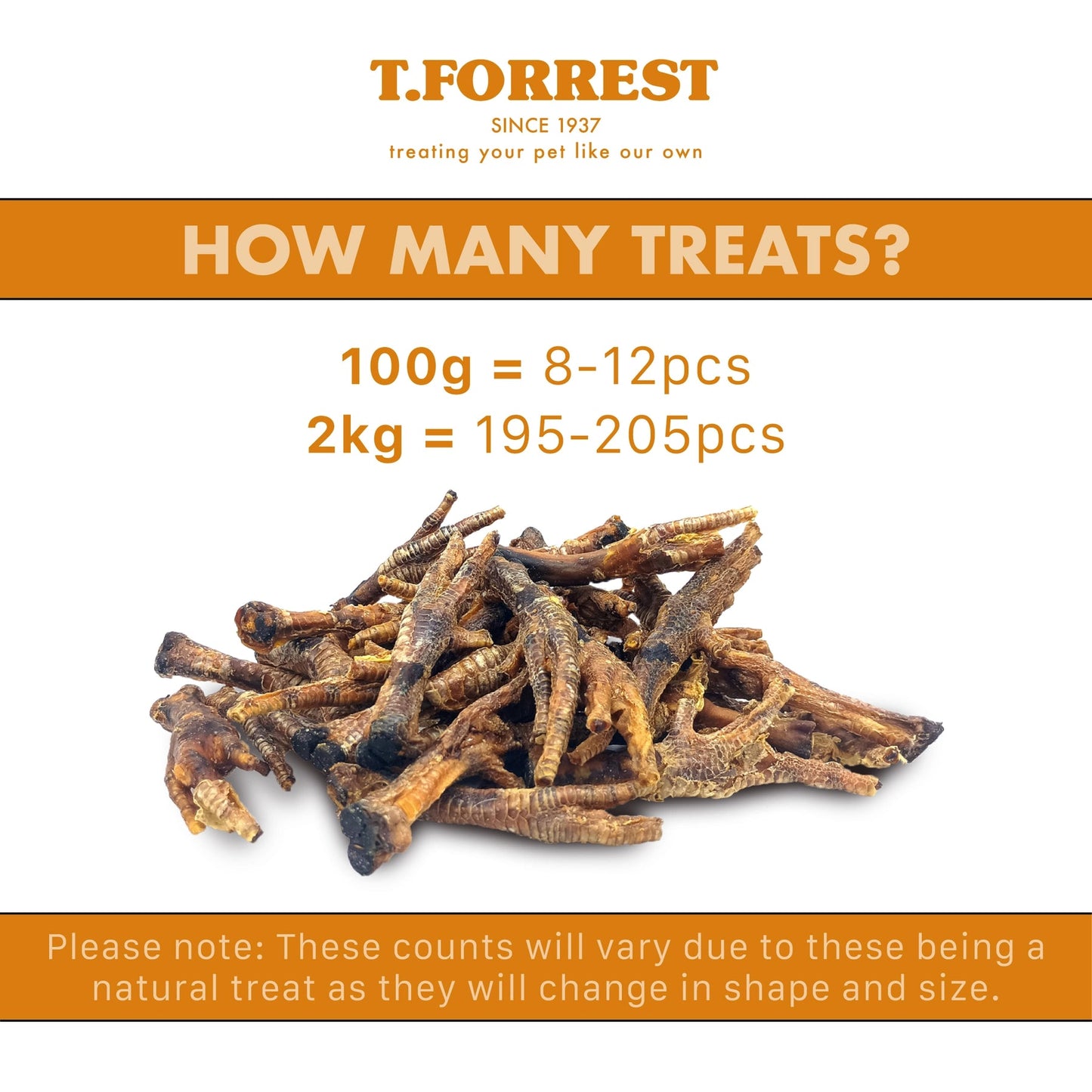 Dried Chicken Feet Treats