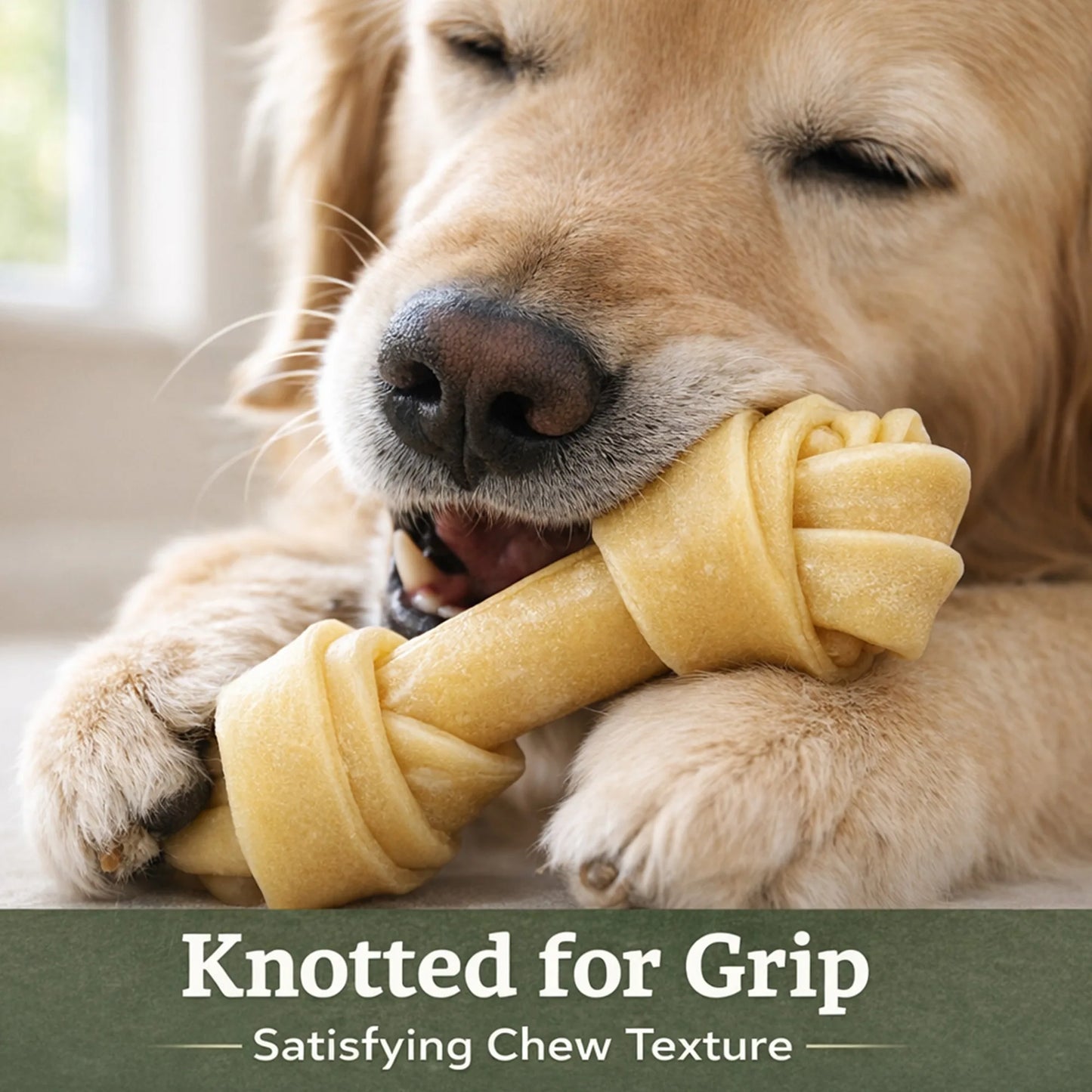 Knotted Rawhide Chew Bones